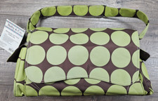 New Baby Co Green  Brown Polka Dot Diaper Bag