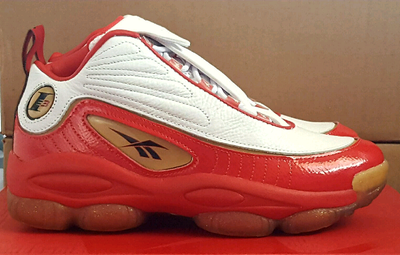 allen iverson red and white shoes