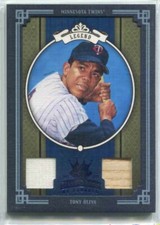 2005 DIAMOND KINGS BLUE FRAMED DUAL BAT #291 TONY OLIVA TWINS 28/50
