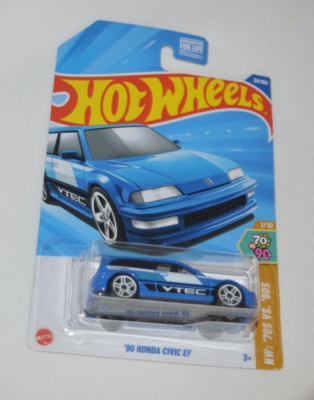 HOT WHEELS 2025 HW : '70S VS. '90S 1/10 - ' 90 HONDA CIVIC EF BLUE