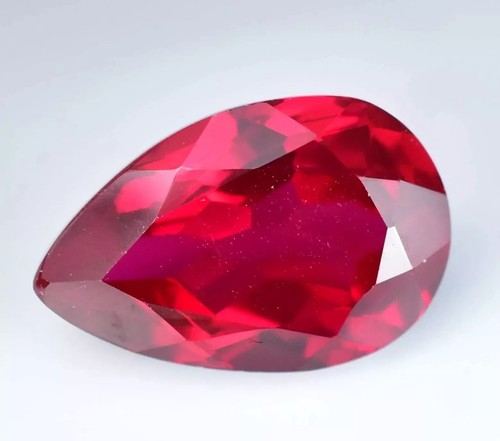Rare Mozambique AAA 9.93 Ct Pigeon Blood Red Ruby Pear Cut Loose Gemstone - Picture 3 of 6