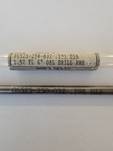 ACT EDP# 34851-A 06525-250-032 .191 DIA 1.52 FL 6" OAL Drill RMR Made in USA - Picture 10 of 12