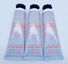 3 BATH BODY WORKS SNOWFLAKES CASHMERE SHEA BUTTER HAND CREAM 1oz NEW