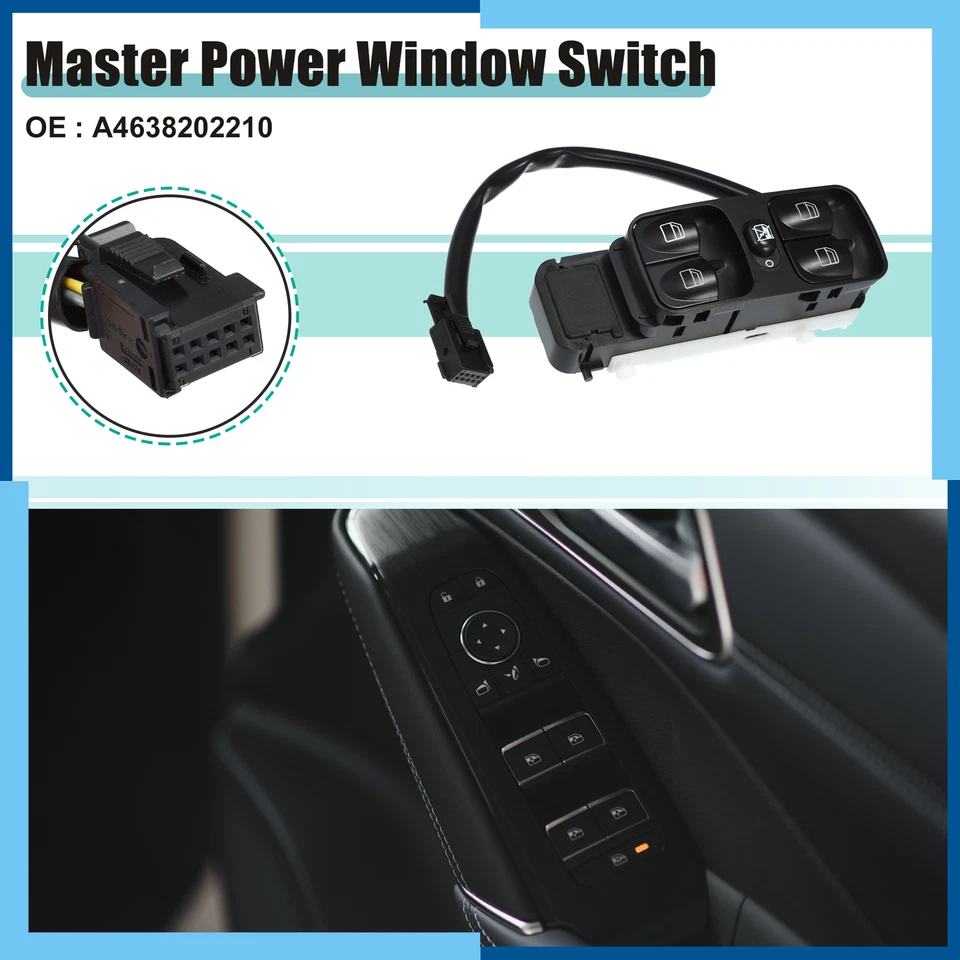 Paquete (1) Interruptor de ventana eléctrica del lado del conductor delantero para Mercedes-Benz G500 2002-2008 Foto 2 de 4