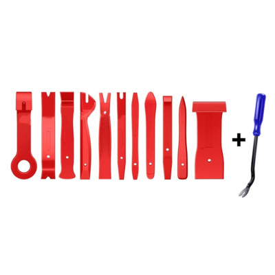 12Pcs Car Trim Removal Tool Set Hand Tools Pry Bar Panel Door Interior Clip Kit