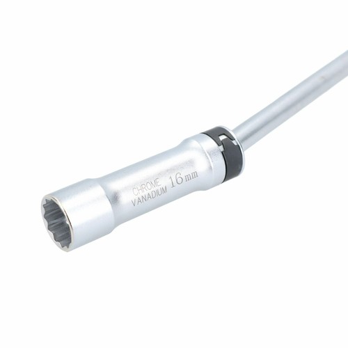 16mm Extra Long Spark Plug Socket Remover with UJ + Retaining Clip 3/8" Drive - Picture 3 of 4