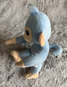 10" Fingerlings Baby Monkey Blue w Sound Bendable Arms & Legs Plush Toy Rare
