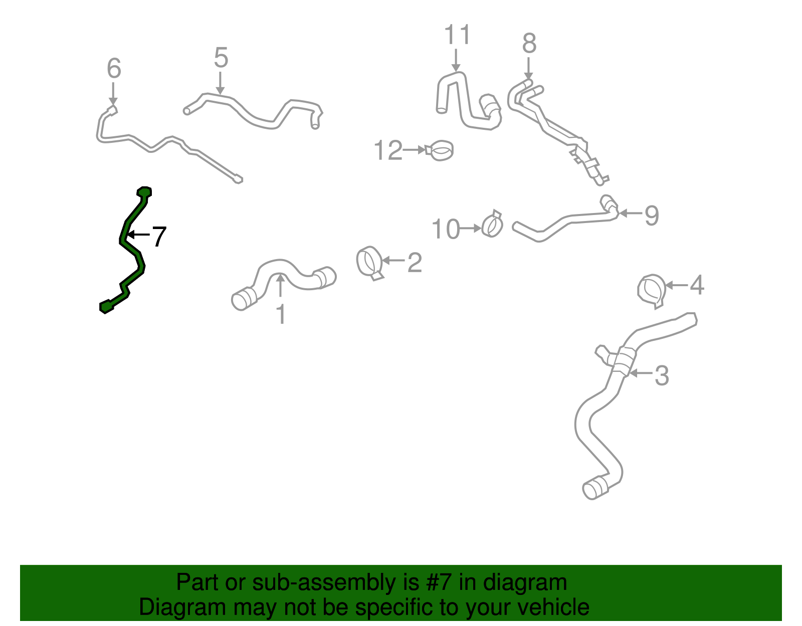 Genuine Volvo Coolant Bottle Drain Vent Bleeder Hose fits S60 S80 XC60