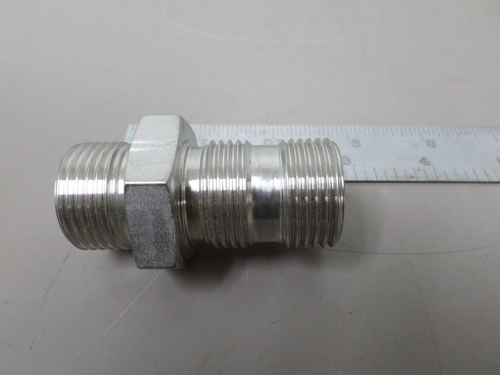 MS21 Stainless Steel Bulkhead Union -12 All Ends -12 Center MS21924K12 - Picture 8 of 9