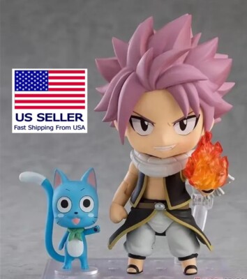 FAIRY TAIL NATSU DRAGNEEL HAPPY CAT ACTION FIGURE 1741 Q Posable
