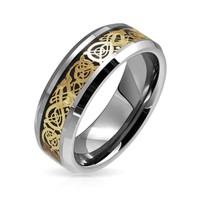Bling Jewelry Celtic Dragon Blue Inlay Tungsten Wedding Ring 8mm Bling Jewelry Celtic Dragon Blue Inlay Tungsten Wedding Ring 8mm