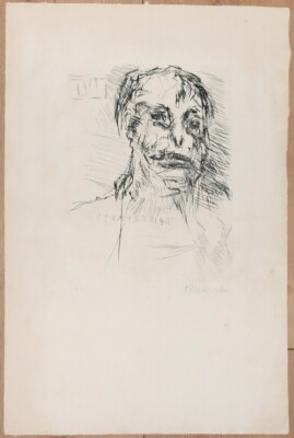 Oskar Kokoschka aus ''Die Frösche des Aristophanes'' Radierung, Blatt 51 x 33,5 cm