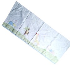 Pottery Barn Kids Window Valance 44"x 18" Green Multi Jungle Animal Embroidered