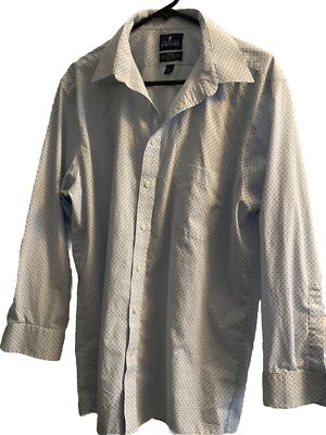 Stafford Men's long Sleeve Travel Easy-Care Broadcloth Stretch Dress Shirt  17 | eBay