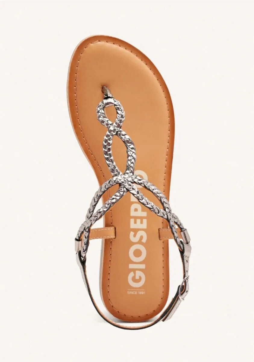 Gioseppo MERIGNAS Damen Silber Sandalen Naturleder den Sommer 69111-P-Plomo 9390₽