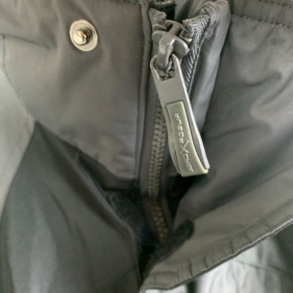 ZeroXposur Jacket Gray/Black Stand Collar Double Zip Snaps ZeroXposur Jacket Gray/Black Stand Collar Double Zip Snaps