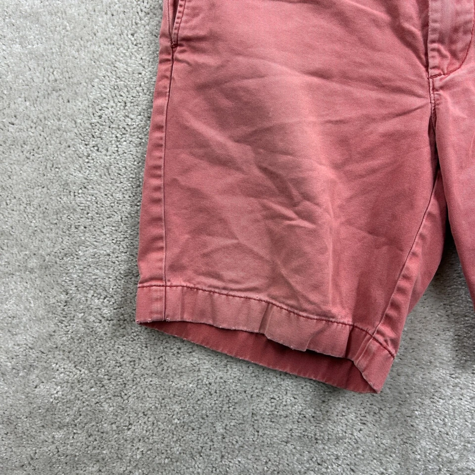 Pantalones Cortos J.CREW Para Hombre Talla 35 Rojo Claro Chino Caquis Algodón Frente Plano Foto 2 de 4