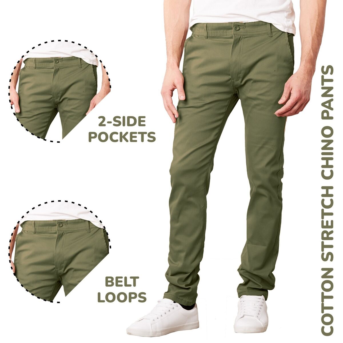 Men's Super Stretch Slim Fit Everyday Chino Pants (Sizes Men's Super Stretch Slim Fit Everyday Chino Pants (Sizes