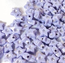 Beads, Acrylic 8x8mm Violet Purple Star Beads w/ 1-1.6mm Hole 50 Grams 270-290
