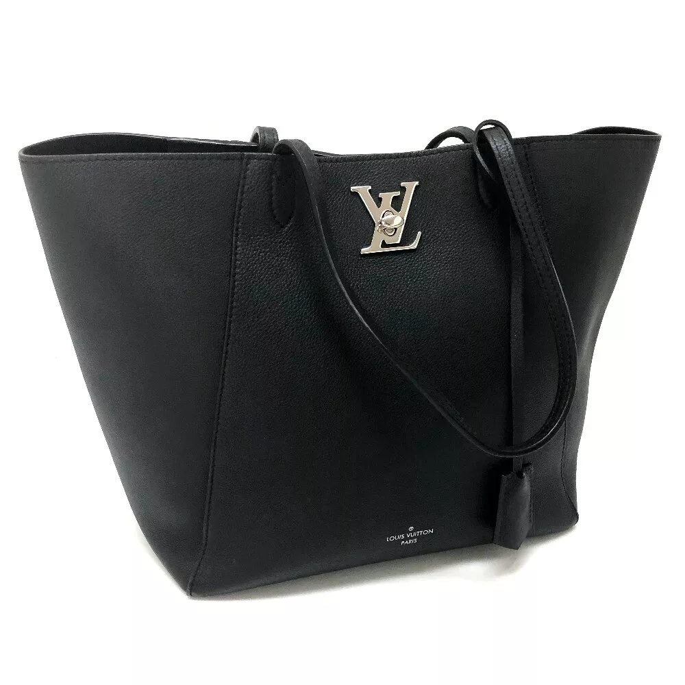 LOUIS VUITTON Lock Me - Cabas Tote Bag Shoulder Bag Leather Noir M42291