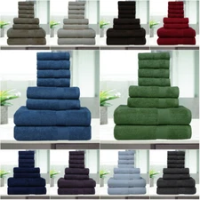 8 Pc Luxury Towel Set 100% Premium Cotton Bath Towels, Hand towel & wash cloth! 