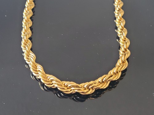 Stainless Steel Rope Chain Heavy Necklace Rope Chain Biker 9mm Necklace - Picture 10 of 10