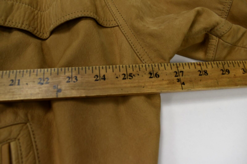 Vintage 80s Women's Medium Jacket Brown Suede Leather - Picture 6 of 7