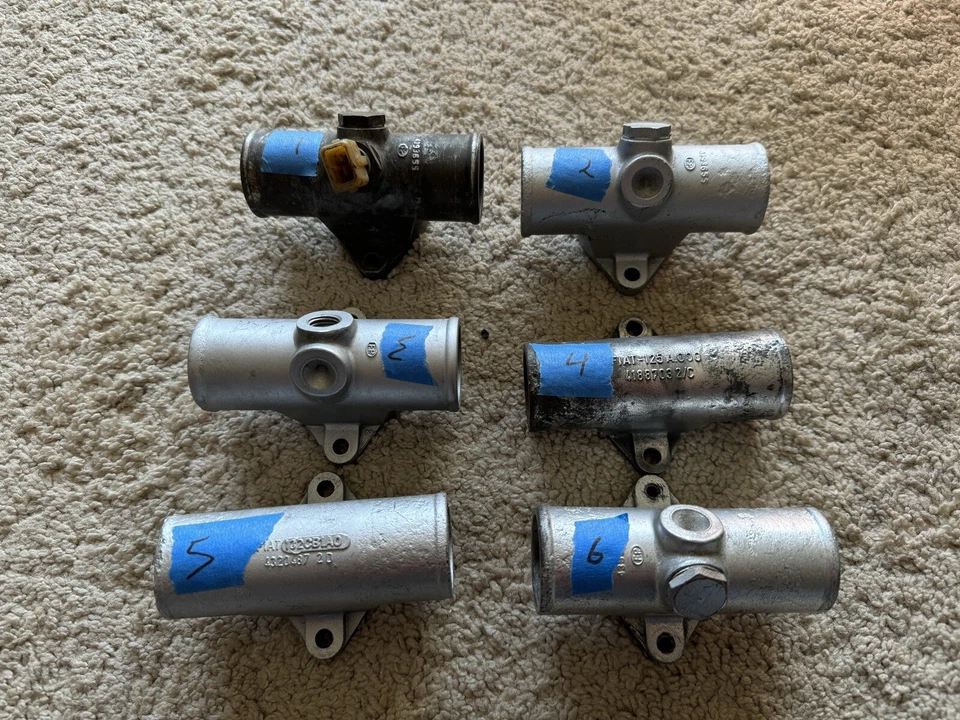 FIAT 124 125 131 132 Termostato Distribuidor de Agua Sensor T Montaje Refrigerante Usado Foto 3 de 4