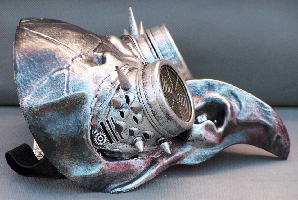 Steampunk Masqarae Industrial Half Mask With Beak - Image 4 of 4