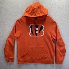 Cincinnati Bengals Fleece Hoodie Fanatics Large Sweatshirt Orange Football NFL