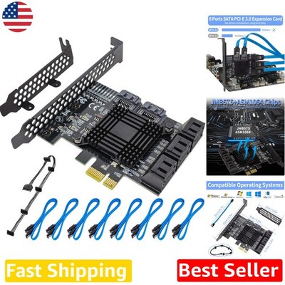 PCIe 8-Port SATA Controller Card 6Gbps | Expand Storage Up to 128TB | Win/Mac...