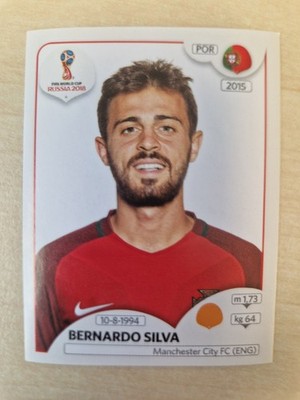 Panini WM World Cup 2018 Russland Original Sticker # 127 Bernardo Silva Portugal