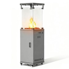 Outdoor Gas Patio Heater - 13kW Powerful Standing Propane Heater with Wheels