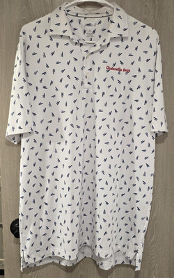 Johnnie-O Flynn Performance Polo Golf Shirt Men's L Cinderella Boys Logo