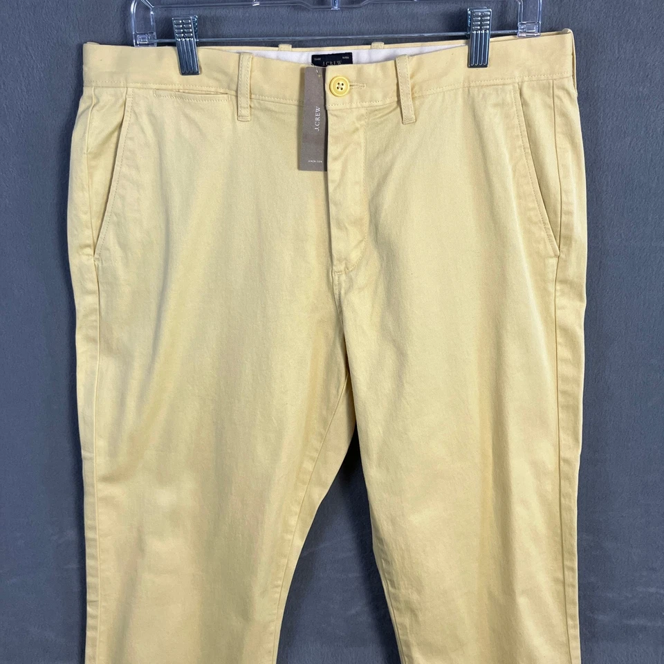 J.Crew Men's 770 Stretch Chino Pants Size 32 W32 L32 Yellow NWT - Image 4 of 4