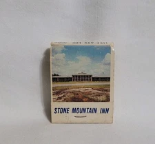 Vintage Matchbook Stone Mountain inn Hotel Georgia Advertising Matches