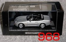 Porsche 968 Cabriolet 1/43 Model Silver [Age 13+]
