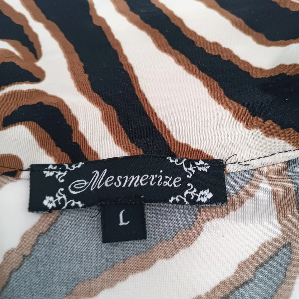 Mesmerize Топ женщин большой многоцветный животных печать длинным рукавом блузка - Изображение 2 из 4