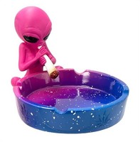 Aschenbecher Alien Smoking Blau Pink Ascher GluttöTer 4 Ablagemulden Ashtray