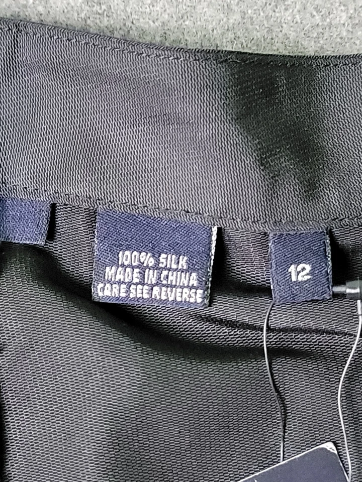 Новый с Ярлыками Magaschoni женщин черный шелк брюки брюки размер 12 - Изображение 4 из 4