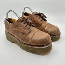 Vintage Dr. Martens Doc Platform Oxford US 5 Womens Brown 90s Chunky Low Shoes