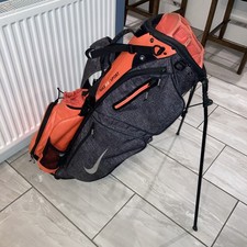 Nike Golf Stand Bag 6-Way Divider, Black/Grey/orange Shoulder Strap 