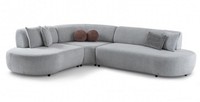 Elegantes Graues Ecksofa LuxuriöSe L-Form Polstercouch Edle MöBel