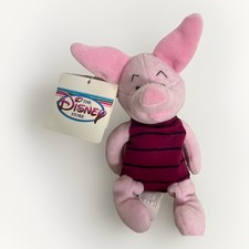 Disney Store Exclusive Winnie The Pooh Huggy Piglet 8" Bean Bag Plush Toy
