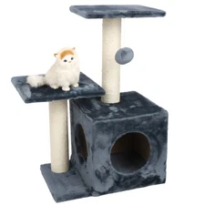 Cat Tree 70 cm Sturdy Cat Scratching Tree Multi-level Climbing Tree