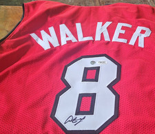 Walker Signed Miami Heat #8 Basketball Jersey, Prime Time & Wilder TAG Auth