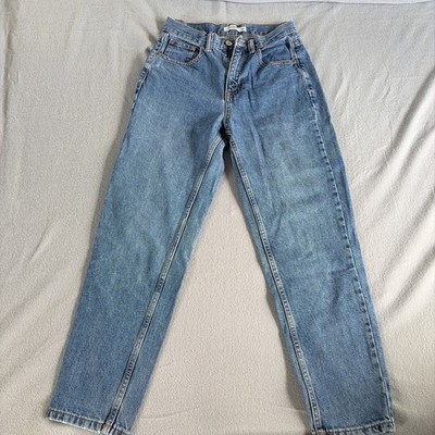 Pull & Bear Damen Mom Jeans Größe 34 Blau High Waist Baumwolle PreLoved