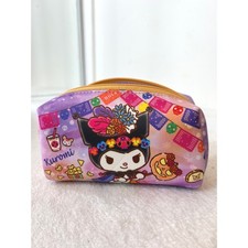 Sanrio Kuromi My Melody Dia De Los Muertos Cosmetic Bag Makeup Pouch Purple