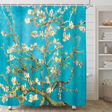 Famous Painting Shower Curtain Almond Flower Classic Art Bathroom Decor