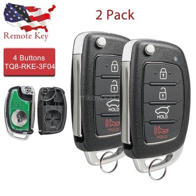 2 Keyless Remote Control Key Fob For 2013 - 2016 Hyundai Santa Fe TQ8-RKE-3F04